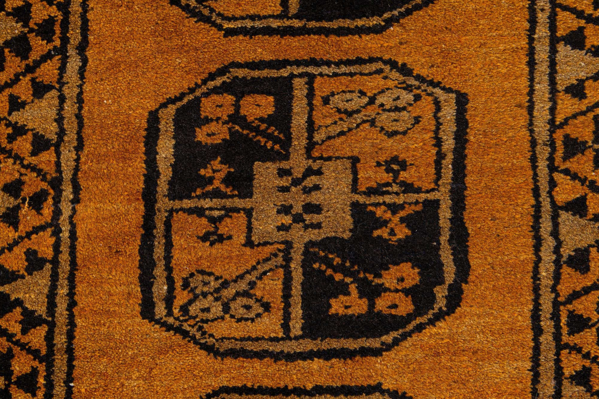 3' 9 x 6' 11 Hand Knotted Afghan Akhche Wool Rug