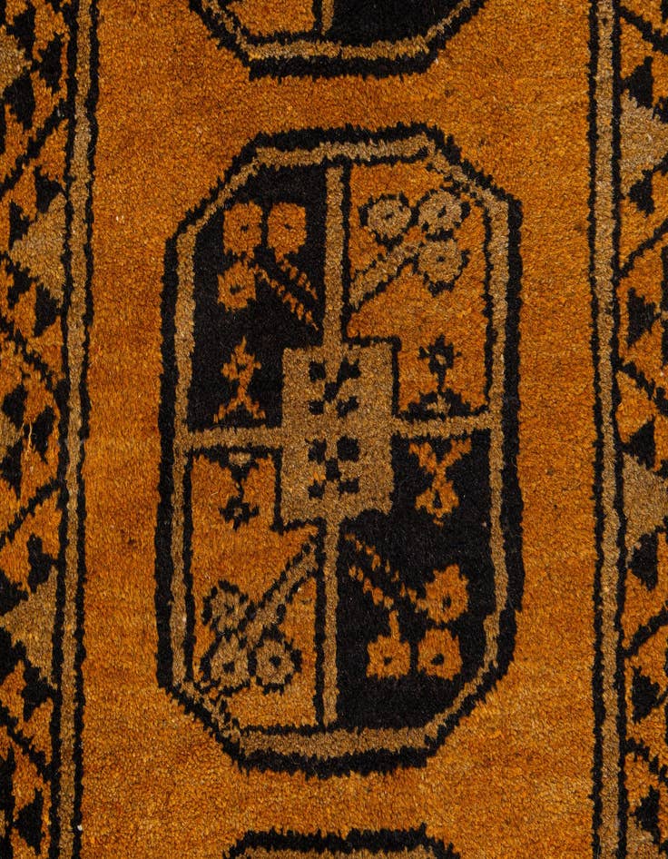 Detail image of 3' 9 x 6' 11  Hand Knotted Afghan Akhche Wool Rug