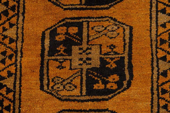 3' 9 x 6' 11 Hand Knotted Afghan Akhche Wool Rug