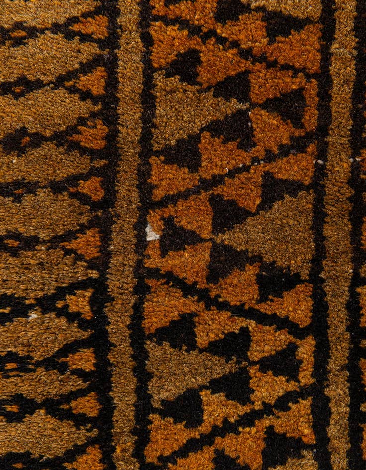 Detail image of 3' 9 x 6' 11  Hand Knotted Afghan Akhche Wool Rug
