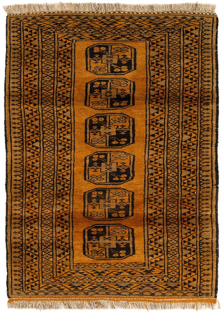 3' 9 x 6' 11 Hand Knotted Afghan Akhche Wool Rug