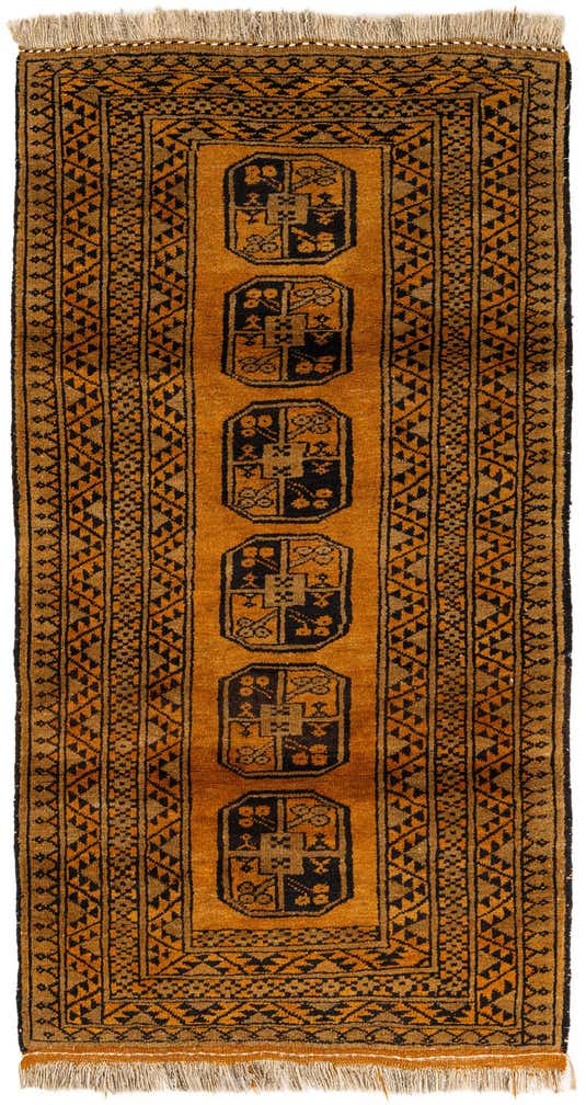 3' 9 x 6' 11 Hand Knotted Afghan Akhche Wool Rug