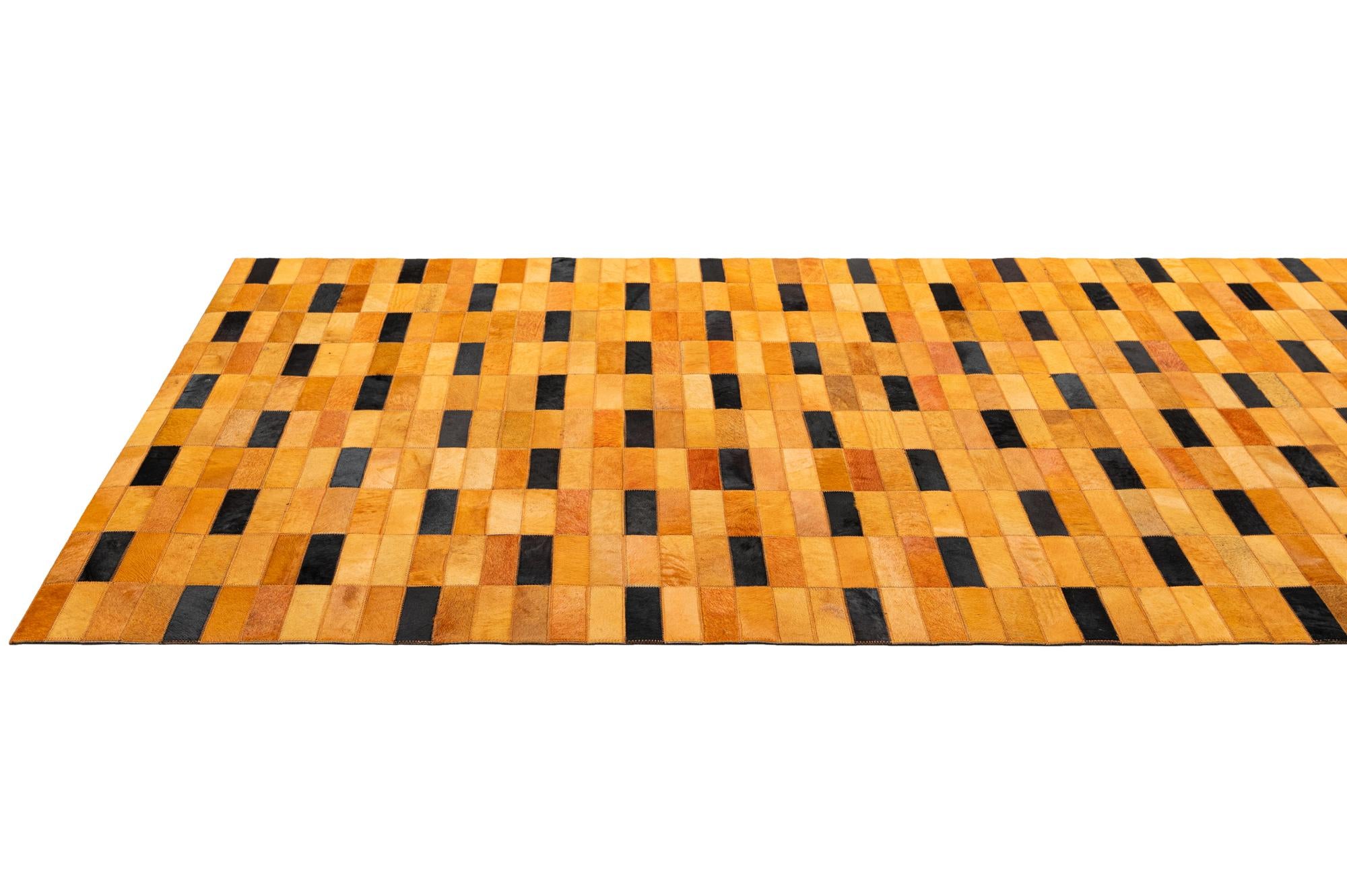 4' 11 x 8' Cowhide - Patchwork Rug