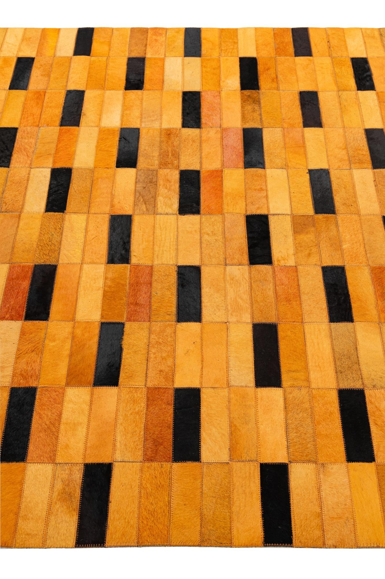 4' 11 x 8' Cowhide - Patchwork Rug