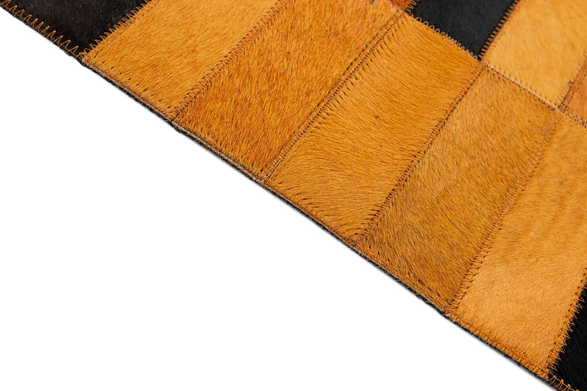 4' 11 x 8' Cowhide - Patchwork Rug