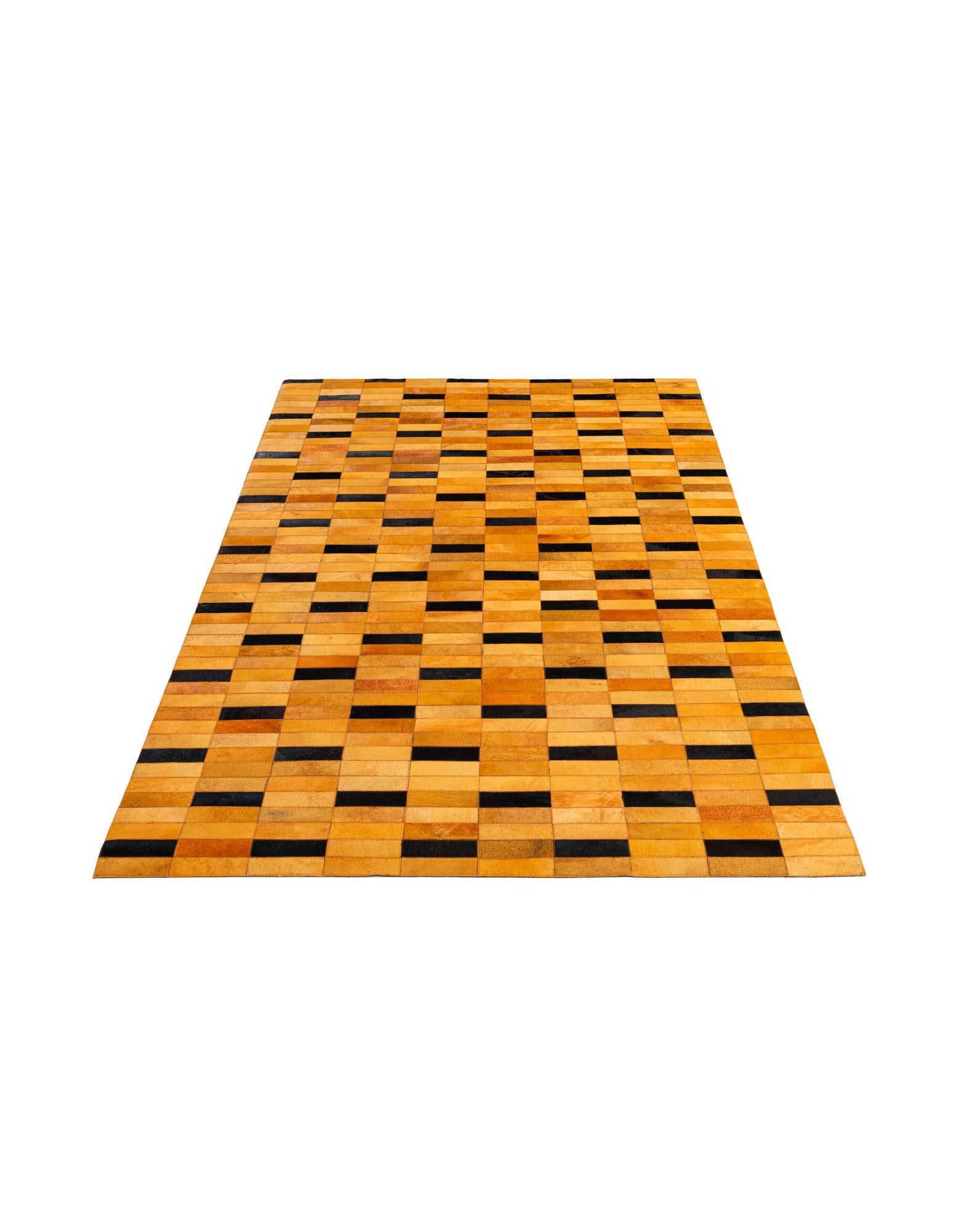 4' 11 x 8' Cowhide - Patchwork Rug