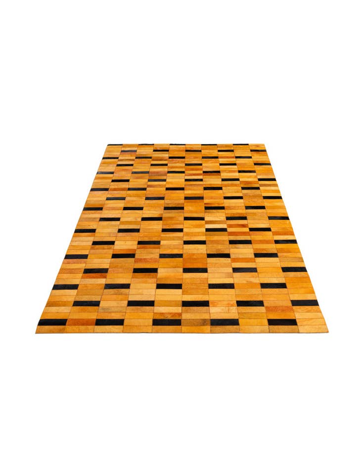 Detail image of 4' 11 x 8' Cowhide - Patchwork Rug