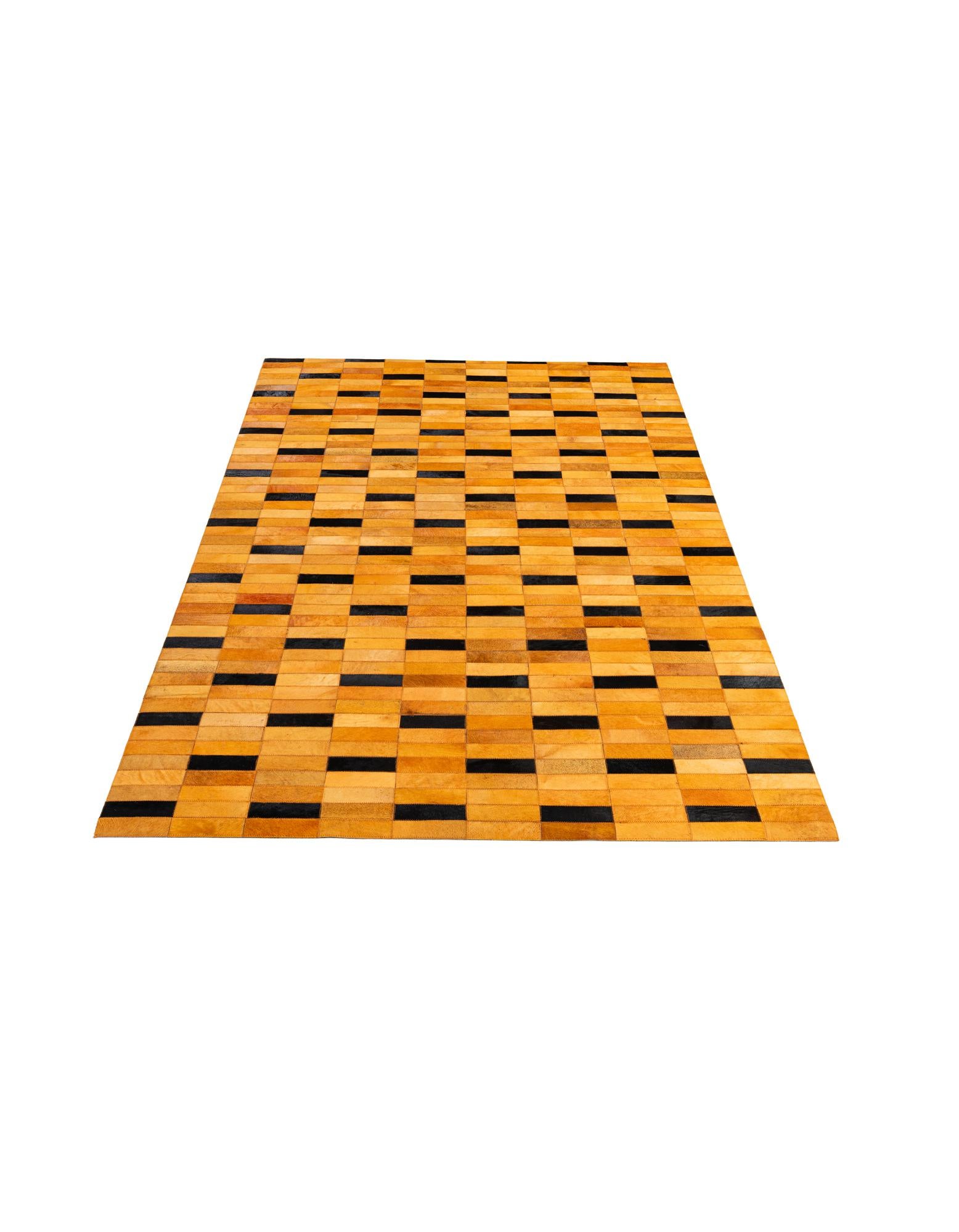 4' 11 x 8' 1 Cowhide - Patchwork Rug