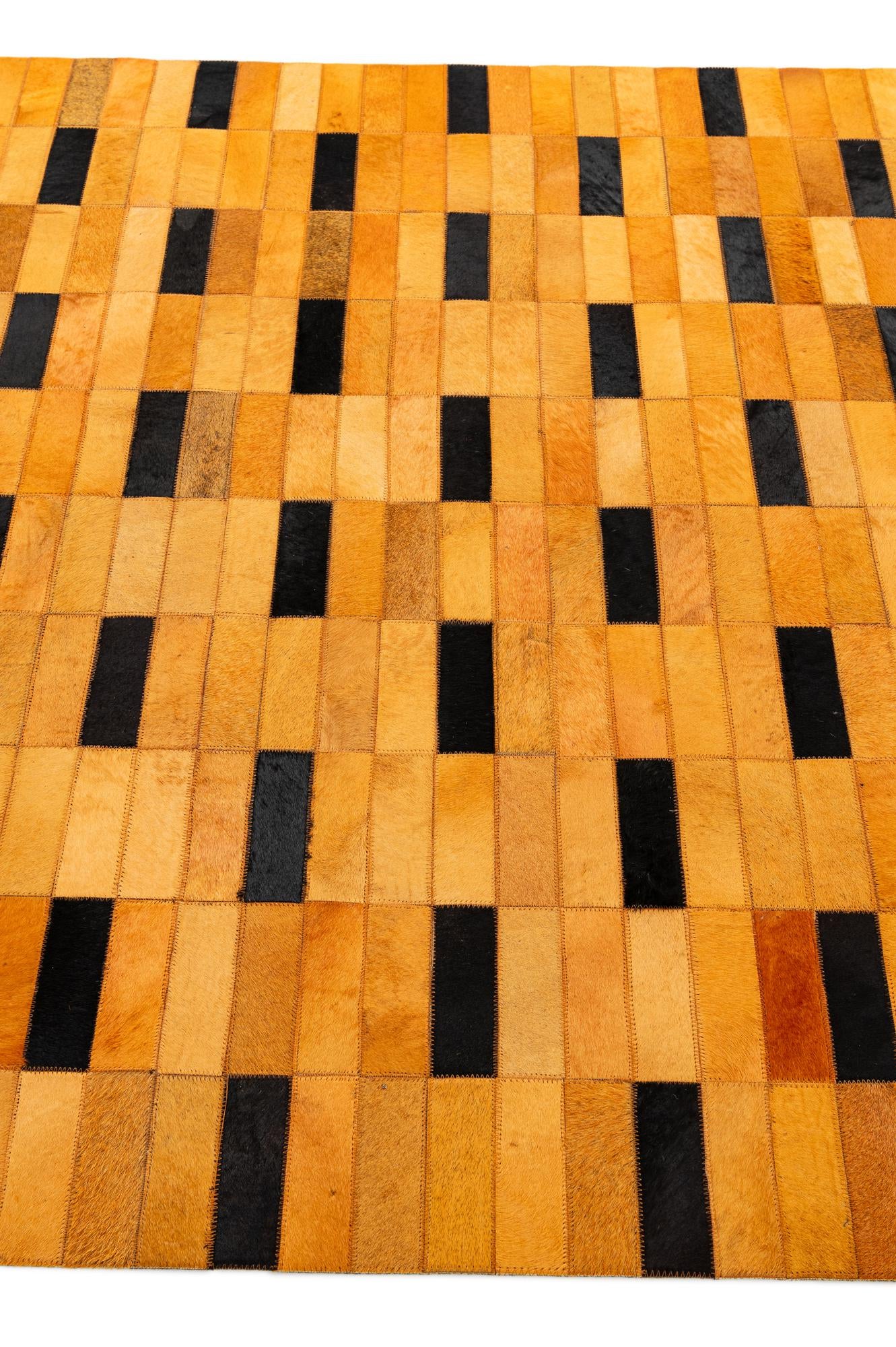 4' 11 x 8' 1 Cowhide - Patchwork Rug