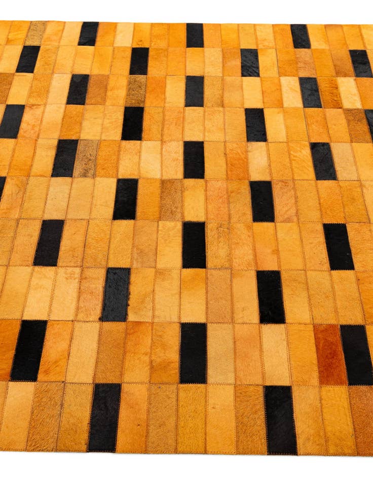 Detail image of 4' 11 x 8' 1 Cowhide - Patchwork Rug