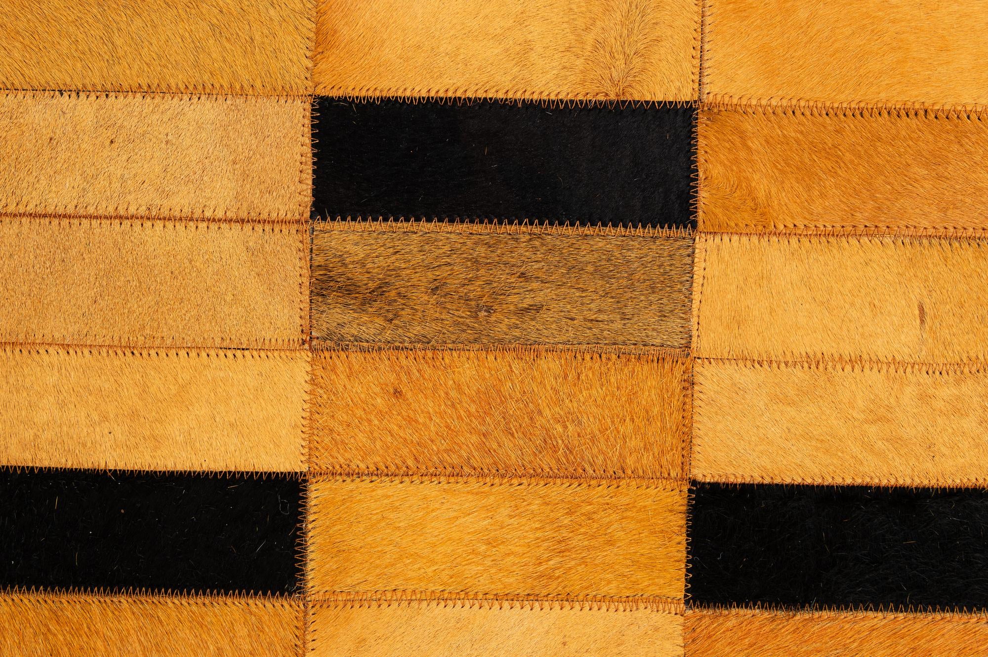 4' 11 x 8' 1 Cowhide - Patchwork Rug