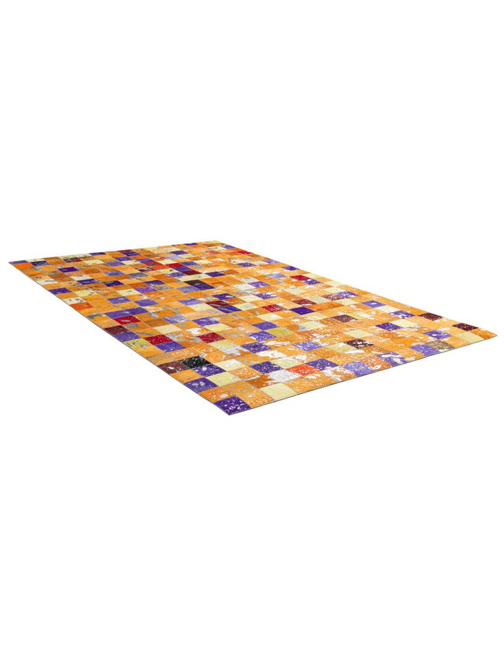 Detail image of 4' 11 x 7' 11 Cowhide - Patchwork Rug