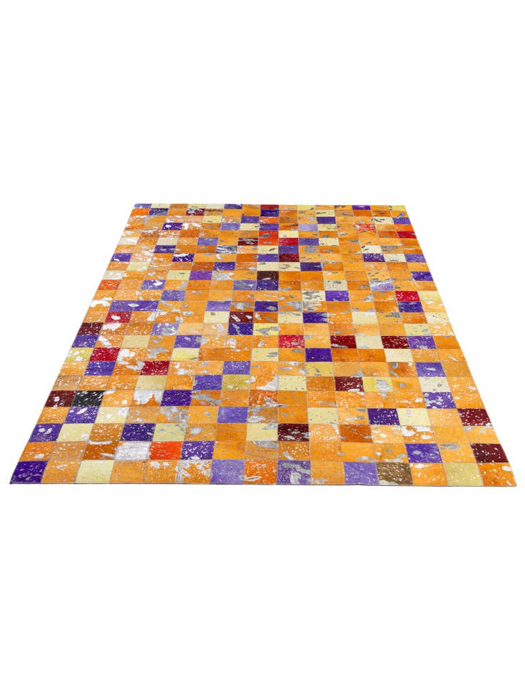 Detail image of 4' 11 x 7' 11 Cowhide - Patchwork Rug