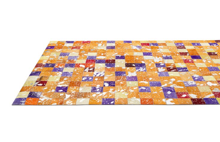 Detail image of 4' 11 x 7' 11 Cowhide - Patchwork Rug