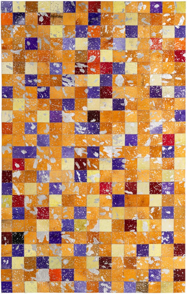 Detail image of 4' 11 x 7' 11 Cowhide - Patchwork Rug