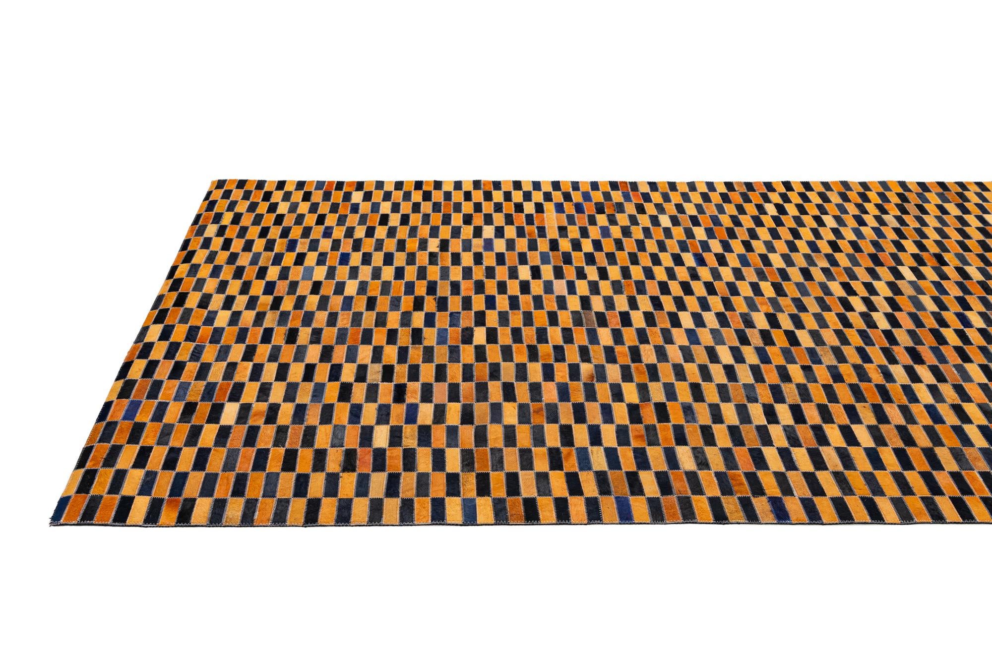 5' 1 x 7' 11 Cowhide - Patchwork Rug