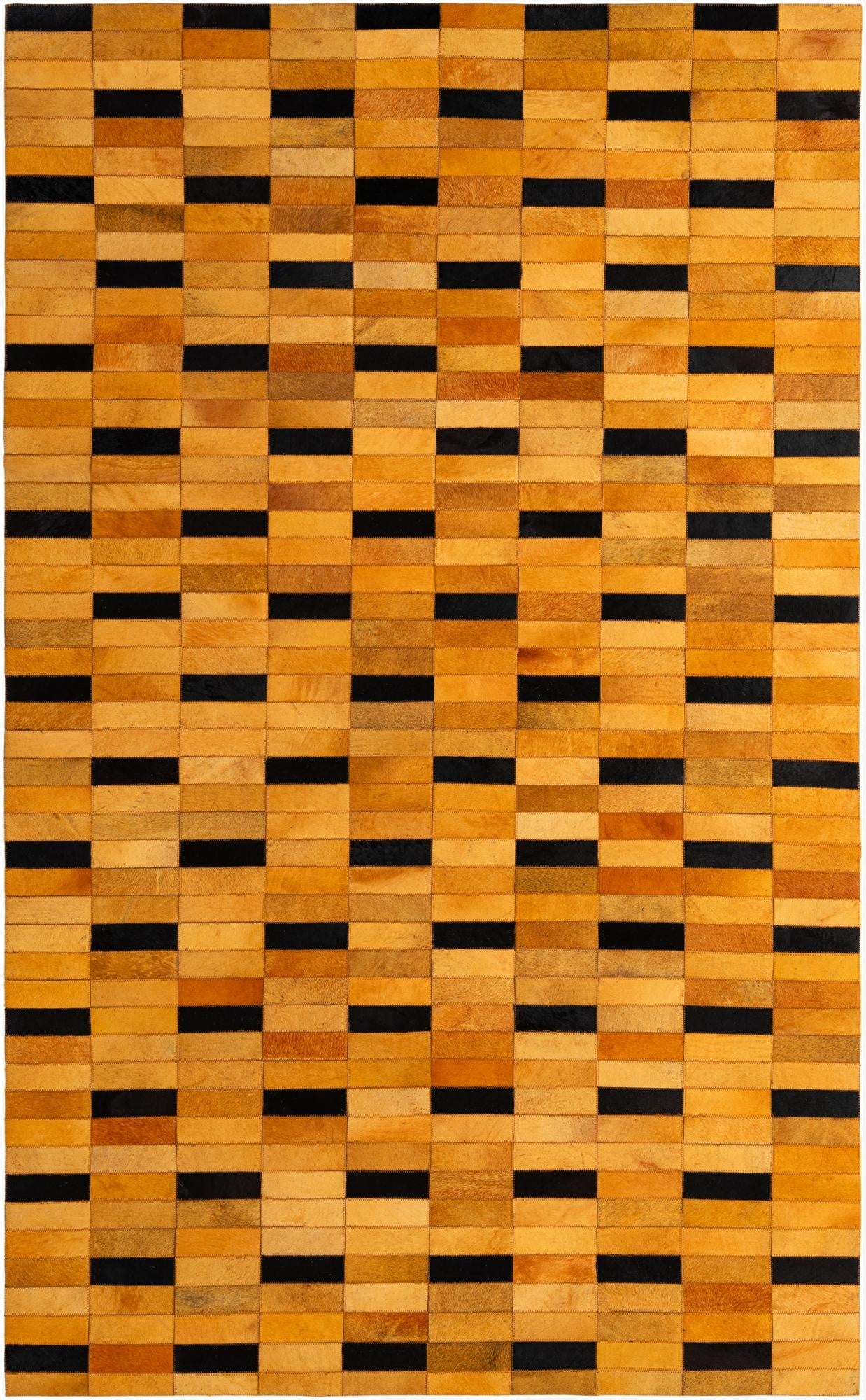 4' 11 x 8' Cowhide - Patchwork Rug