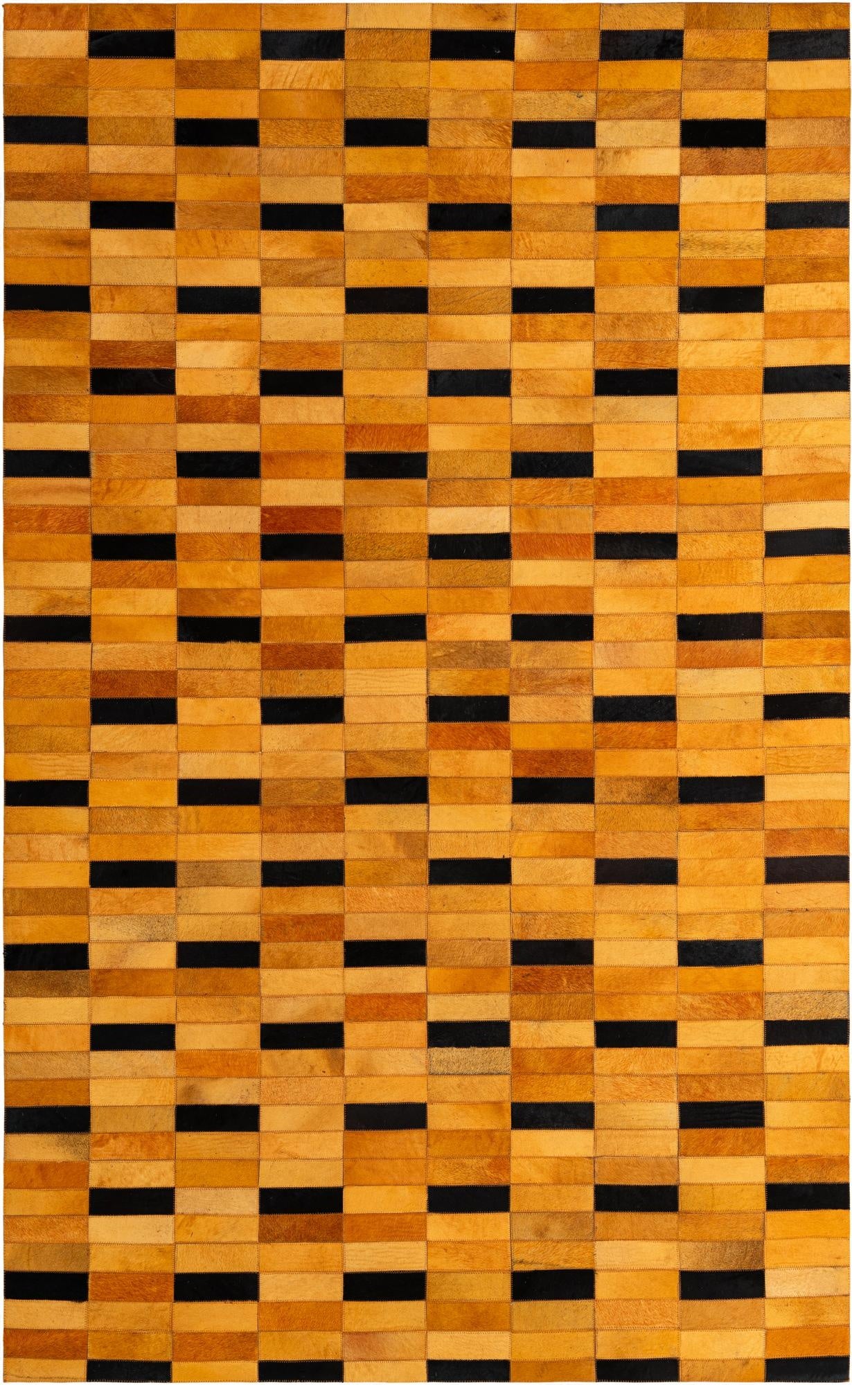 4' 11 x 8' Cowhide - Patchwork Rug