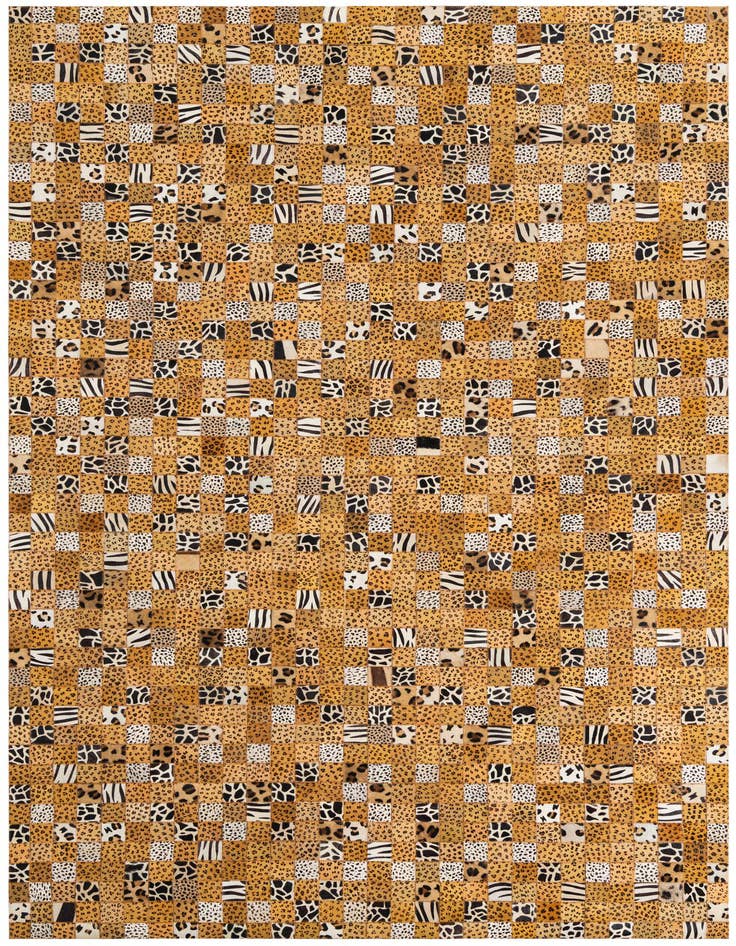 Detail image of 5' 1 x 8' Cowhide Leather Rug