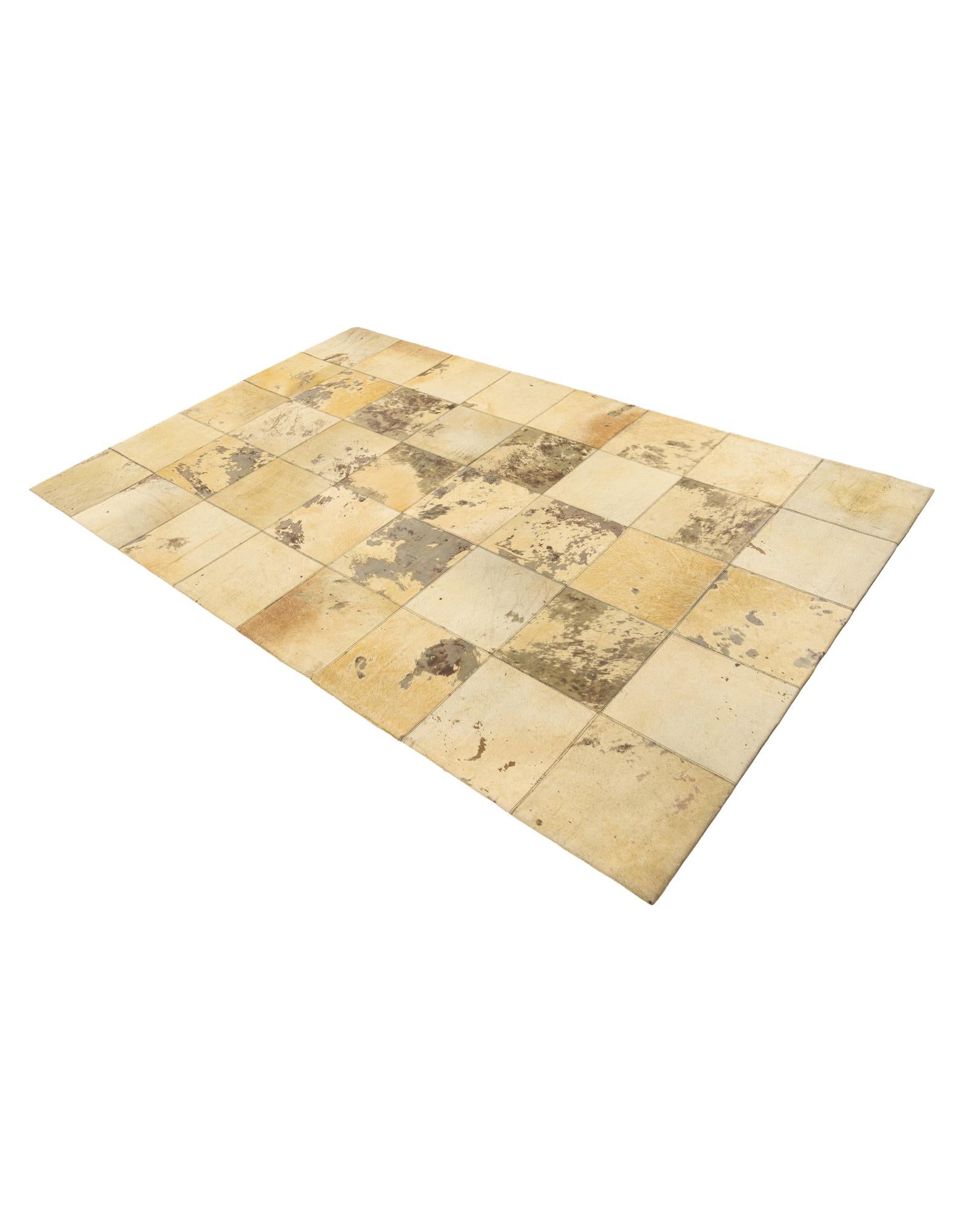 5' x 8' Cowhide Leather Rug