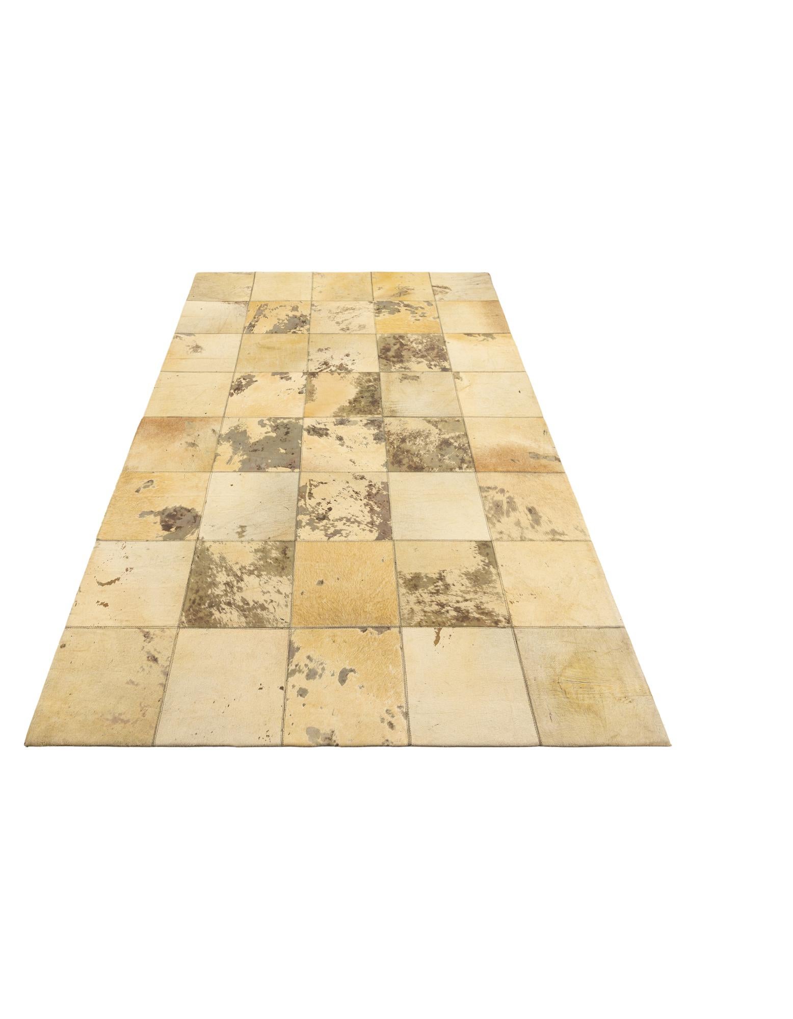 5' x 8' Cowhide Leather Rug