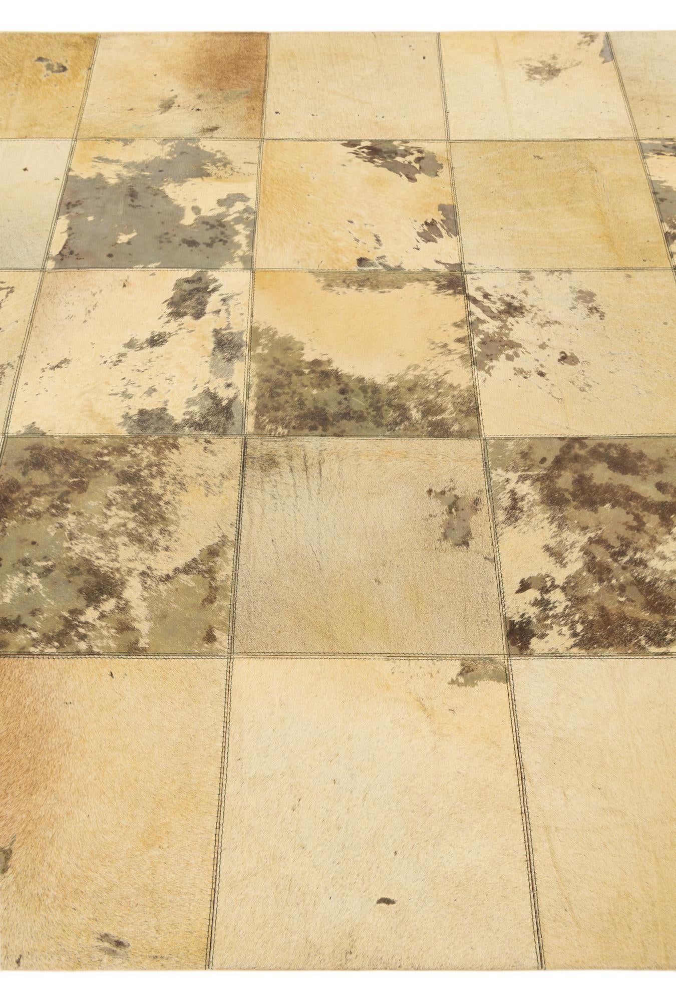 5' x 8' Cowhide Leather Rug
