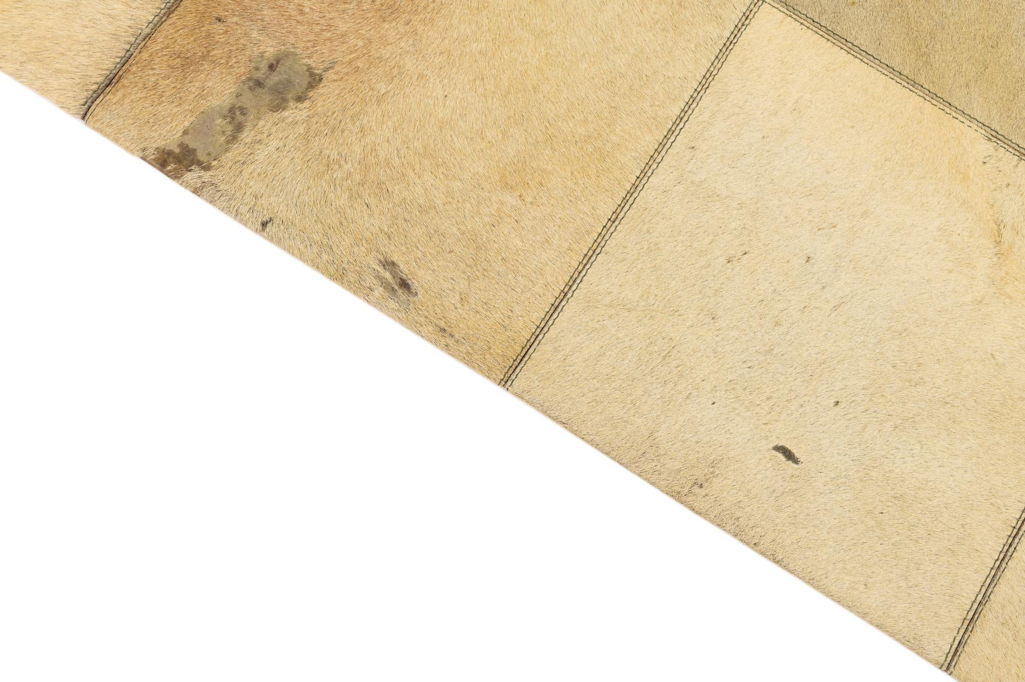 5' x 8' Cowhide Leather Rug