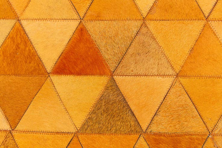 Detail image of 7' 11 x 9' 11 Cowhide Stocks Rug