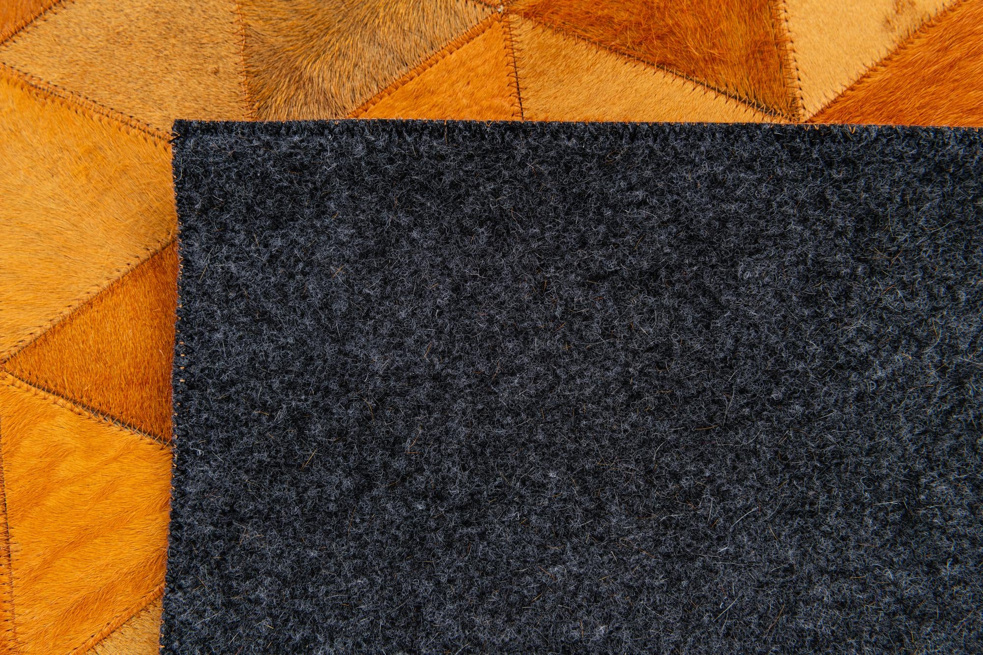 7' 11 x 9' 11 Cowhide Stocks Rug