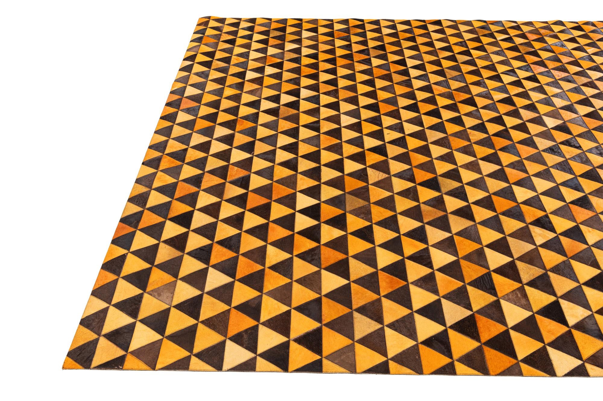 8' 1 x 10' 5 Cowhide Stocks Rug