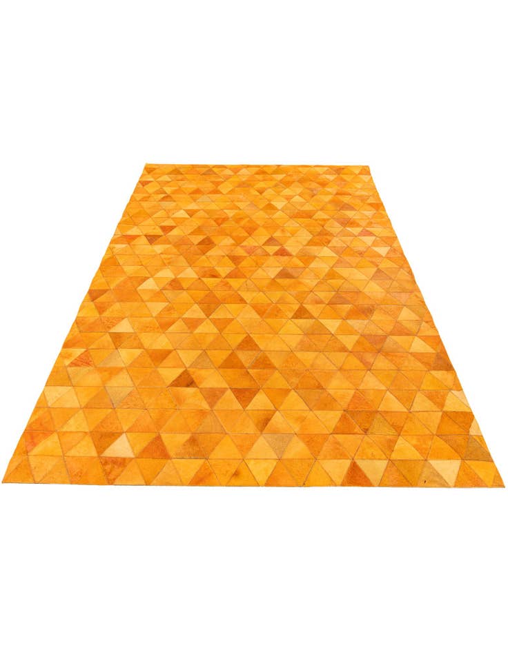 Detail image of 5' 2 x 8' 1 Cowhide Stocks Rug