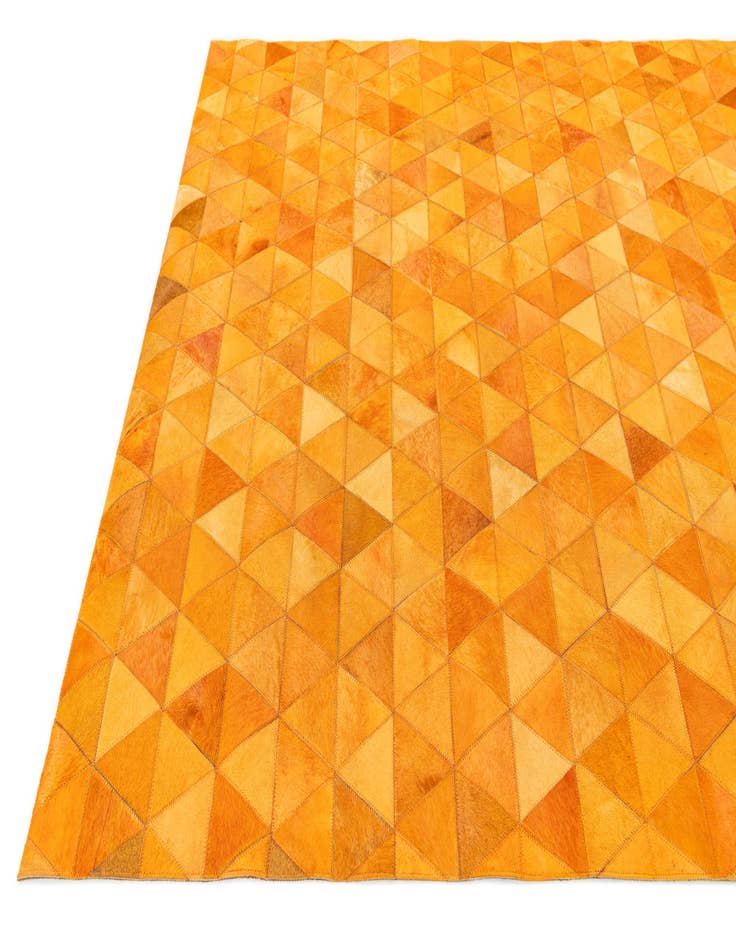 Detail image of 5' 1 x 8' 1 Cowhide Stocks Rug