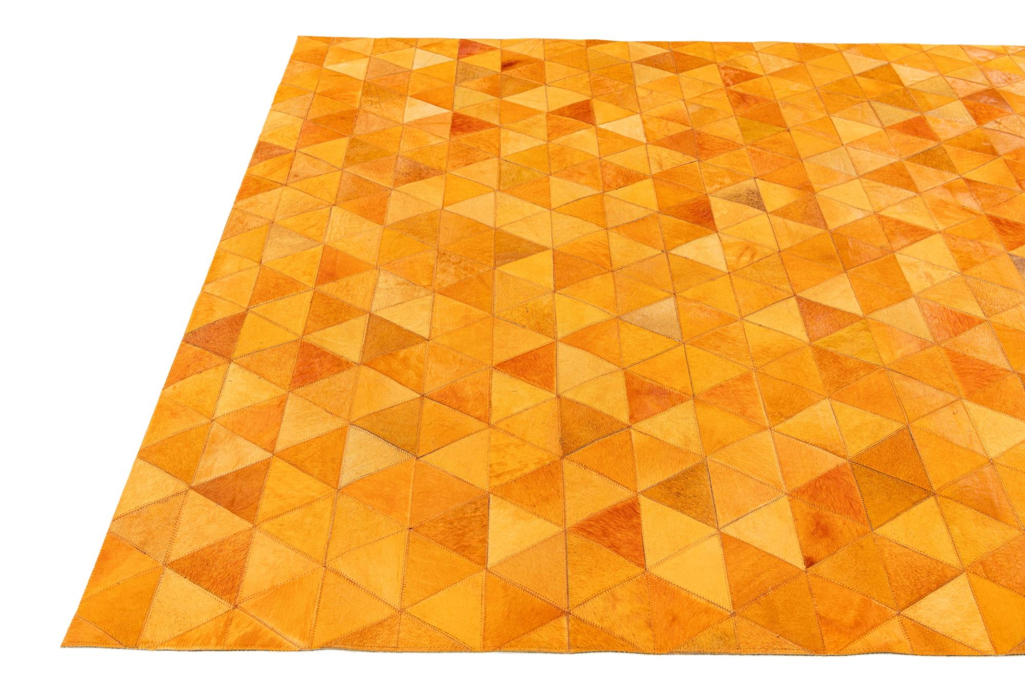 5' 2 x 8' 1 Cowhide Stocks Rug