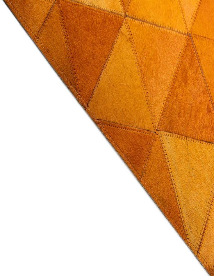 Detail image of 5' 2 x 8' 1 Cowhide Stocks Rug