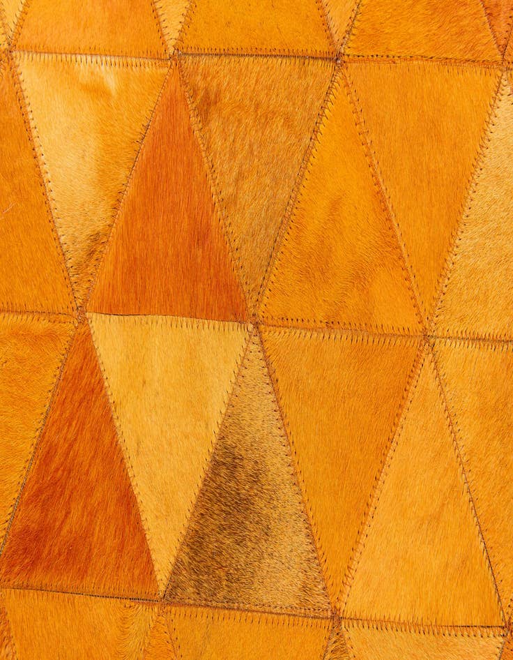 Detail image of 5' 2 x 8' 1 Cowhide Stocks Rug