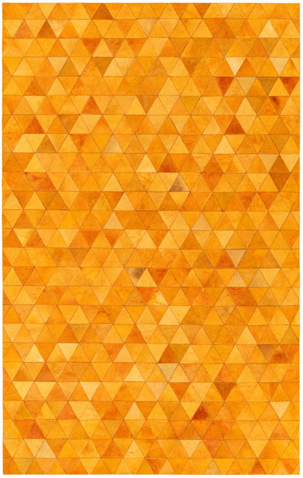 Detail image of 5' 2 x 8' 1 Cowhide Stocks Rug