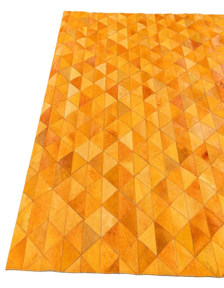 Detail image of 5' 2 x 8' 1 Cowhide Stocks Rug