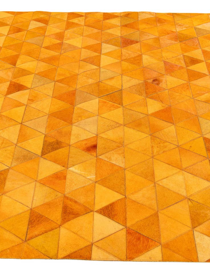 Detail image of 5' 2 x 8' 1 Cowhide Stocks Rug