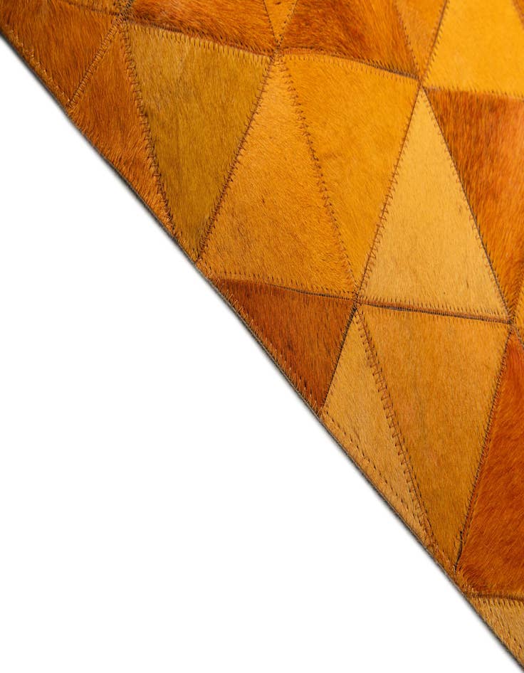 Detail image of 5' 2 x 8' 1 Cowhide Stocks Rug