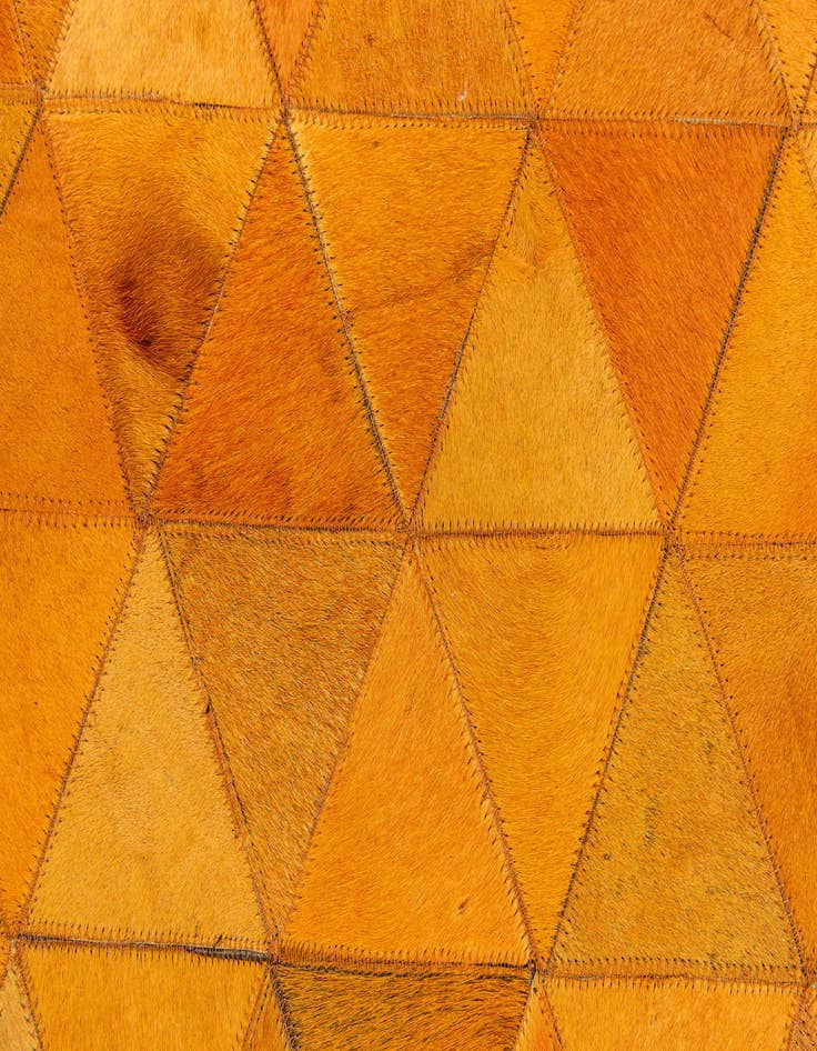 Detail image of 5' 2 x 8' 1 Cowhide Stocks Rug