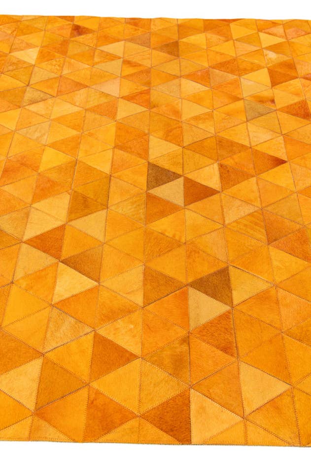 Detail image of 5' 2 x 8' 1 Cowhide Stocks Rug