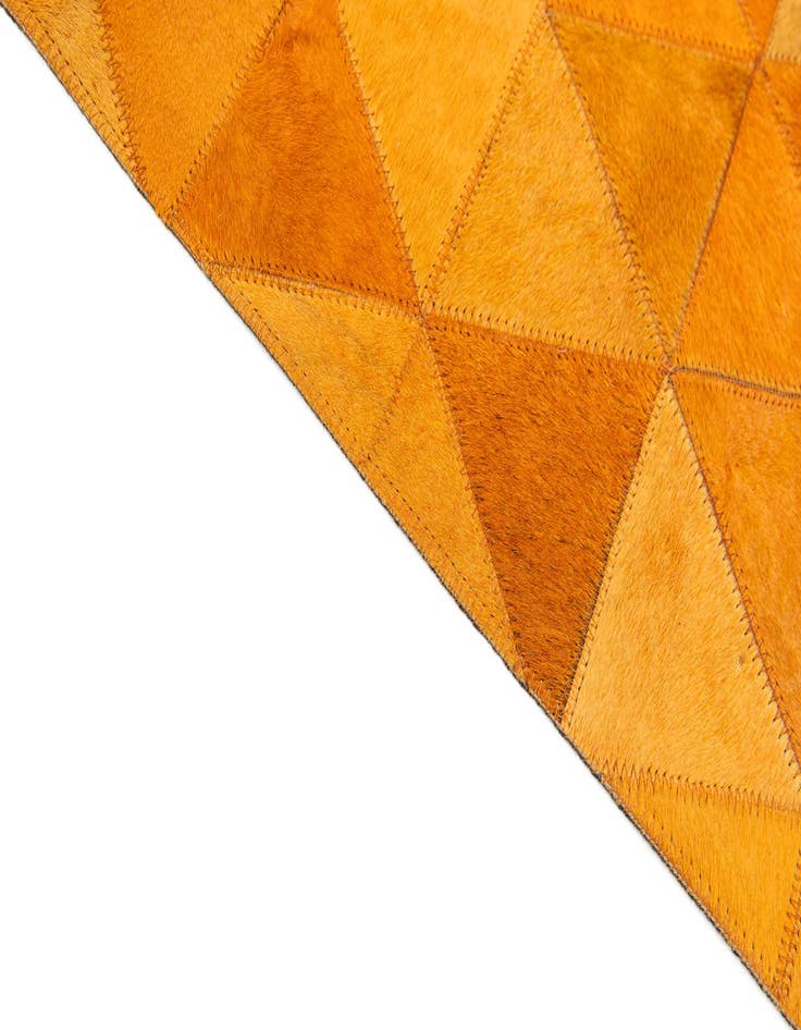 Detail image of 5' 2 x 8' 1 Cowhide Stocks Rug