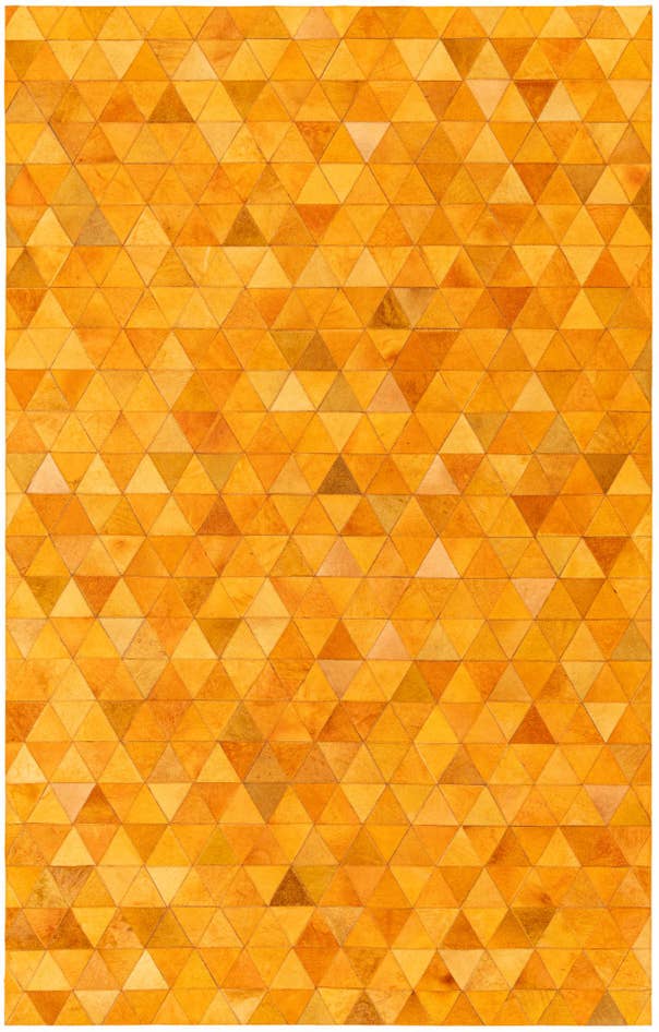 Detail image of 5' 2 x 8' 2 Cowhide Stocks Rug