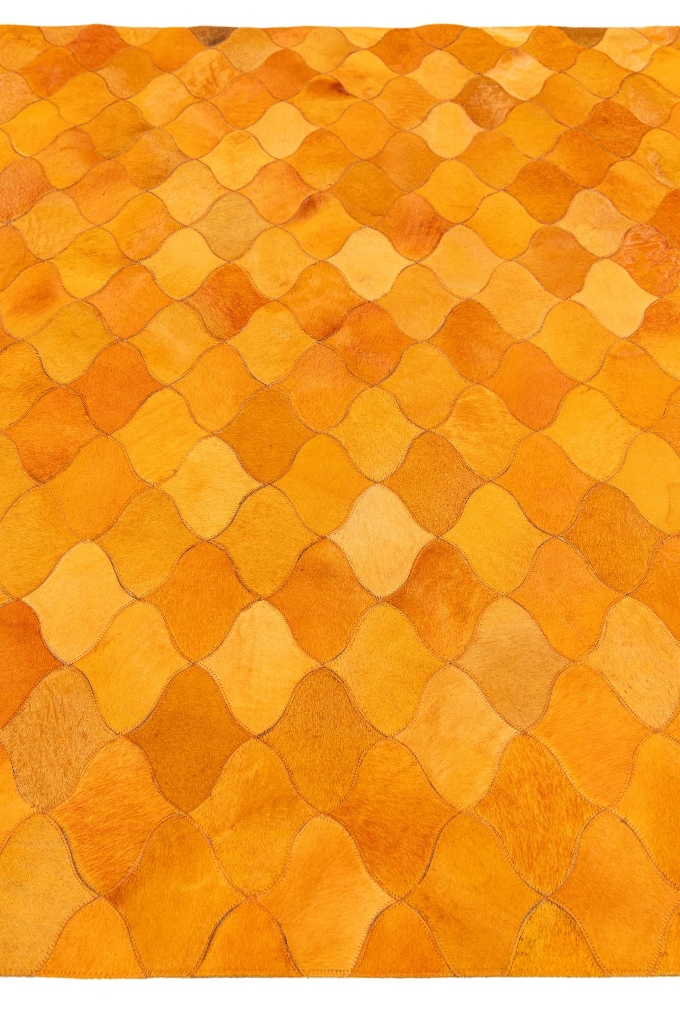 5' 1 x 8' Cowhide Stocks Rug