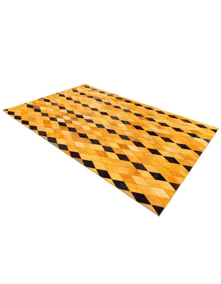 Detail image of 5' 1 x 8' 1 Cowhide Stocks Rug