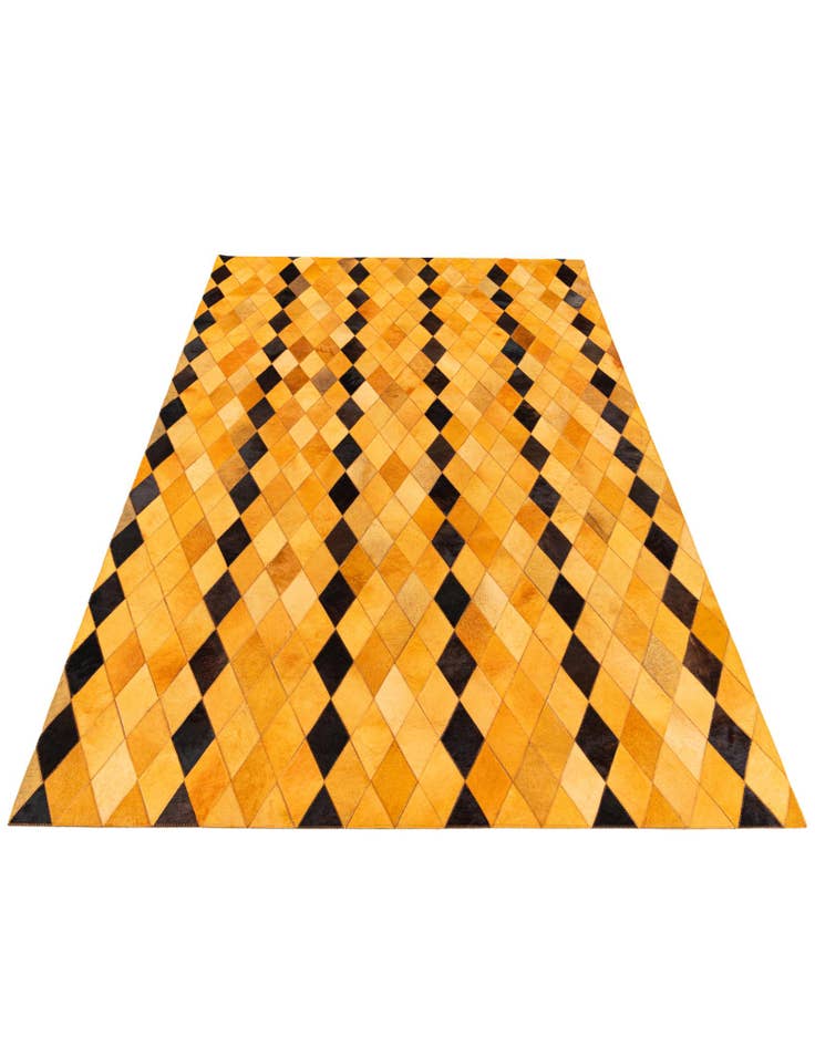 Detail image of 5' 1 x 8' 1 Cowhide Stocks Rug