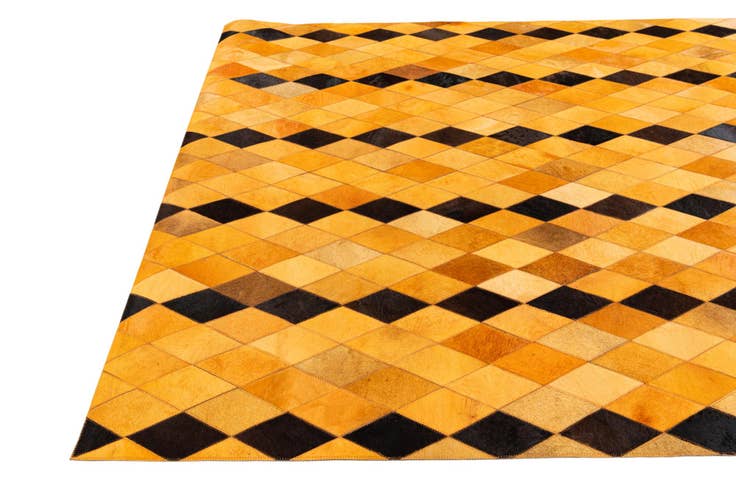 Detail image of 5' 1 x 8' 1 Cowhide Stocks Rug