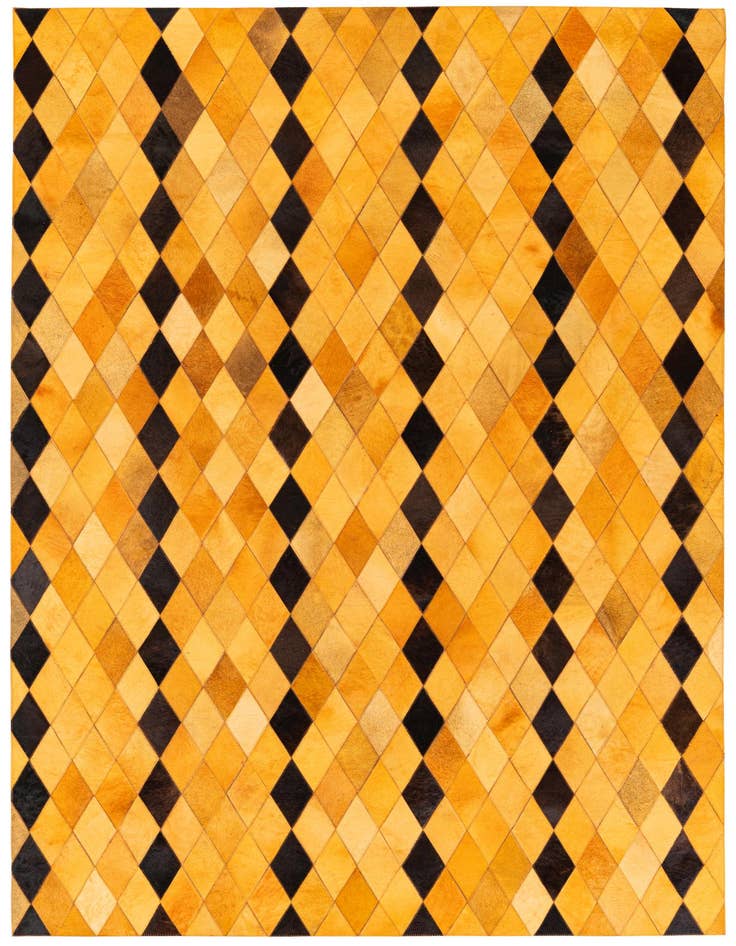 Detail image of 5' 1 x 8' 1 Cowhide Stocks Rug