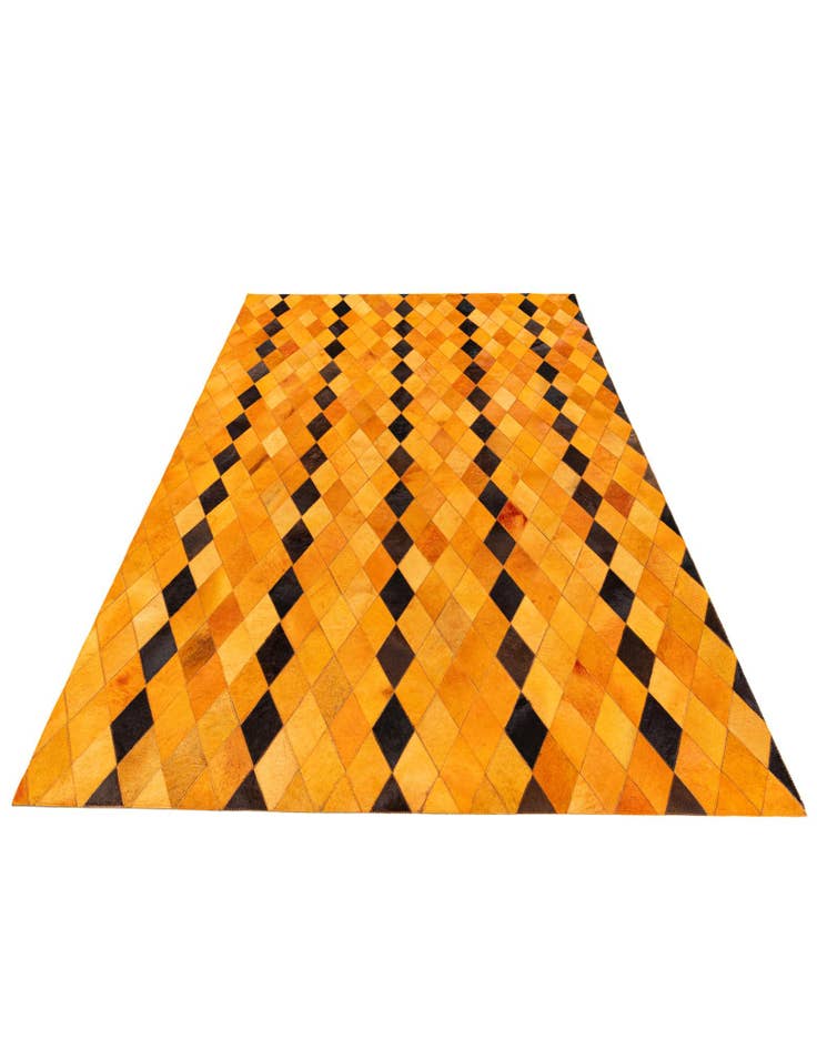 Detail image of 5' 1 x 8' 1 Cowhide Stocks Rug