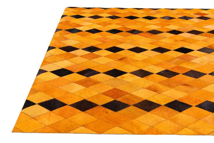 Detail image of 5' 1 x 8' 1 Cowhide Stocks Rug